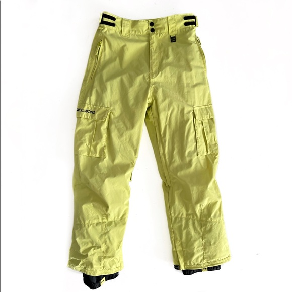 Billabong Neon Green Yellow Ski Snow Pants S - Picture 1 of 8